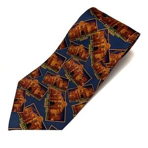 ✅ SOLD - Gallery Collection The Alamo Blue Multicolor Unique Silk Neck Tie